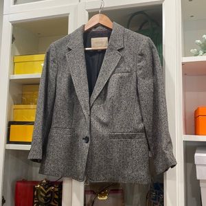 Banana Republic Factory Grey Polka Dot Blazer